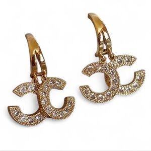 Fashion Jewelry Gold Crystal Earrings